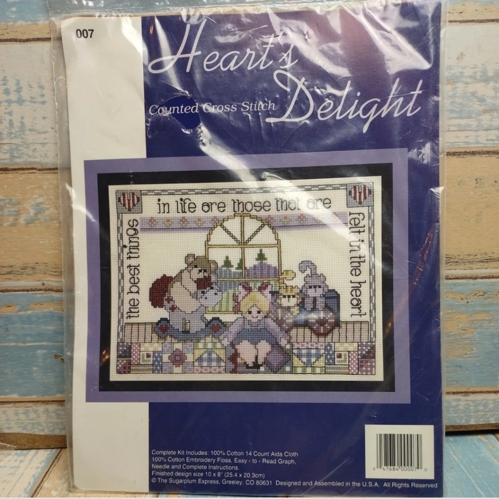 Counted Cross Stitch Kit Hearts Delight